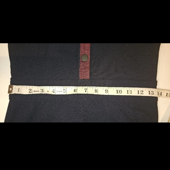 MAJE Riloid Navy Lace Trim Collared Dress Sz 1 As seen on TV Charmed - Picture 12 of 14